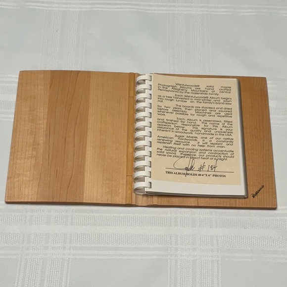 Wishfulwoods Solid Maple Hand Crafted Photograph Album - Picture 2 of 6